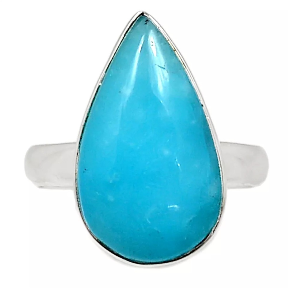Genuine smithsonite gemstone rings size 8, 8.5, 9.5